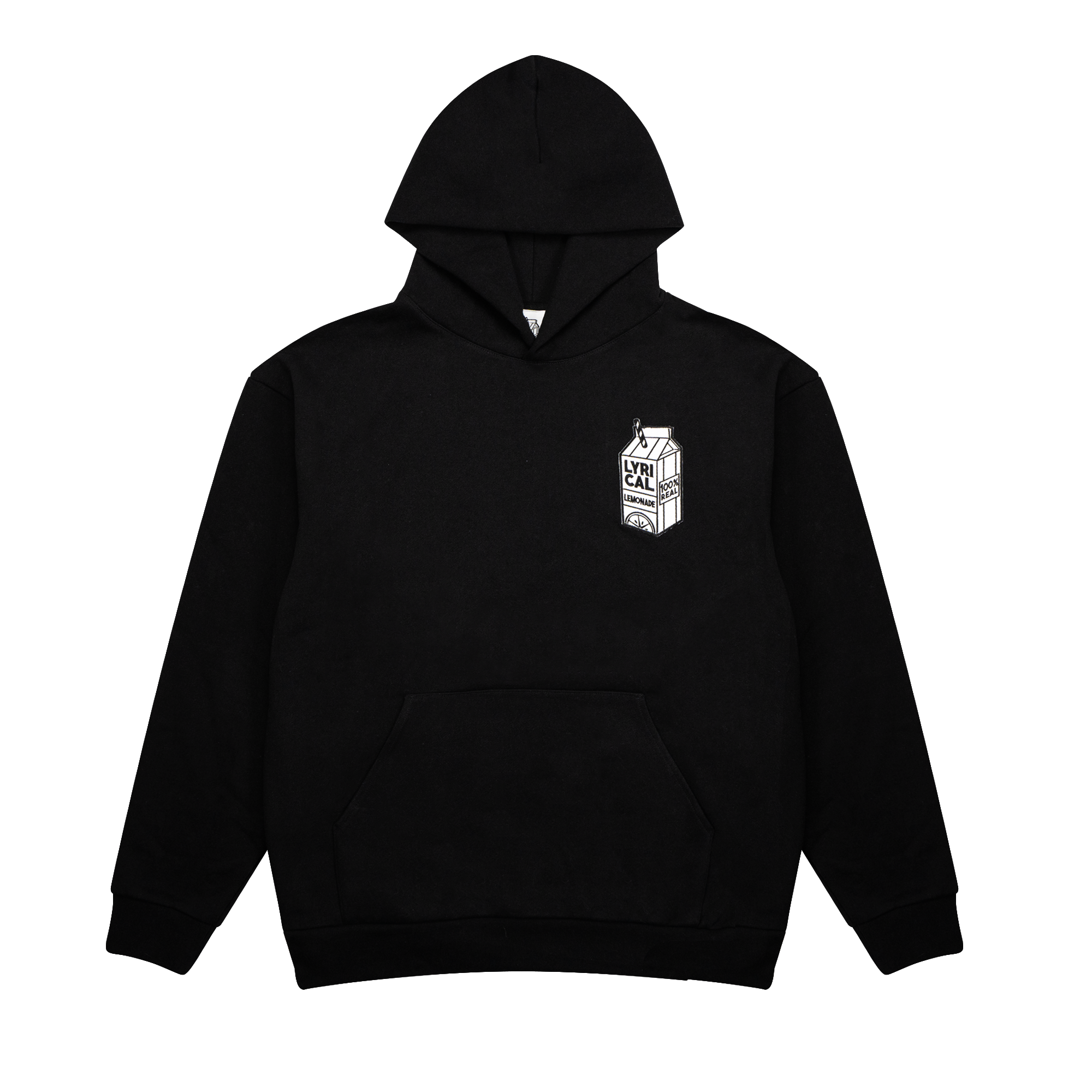 WHITE CARTON HOODIE BLACK