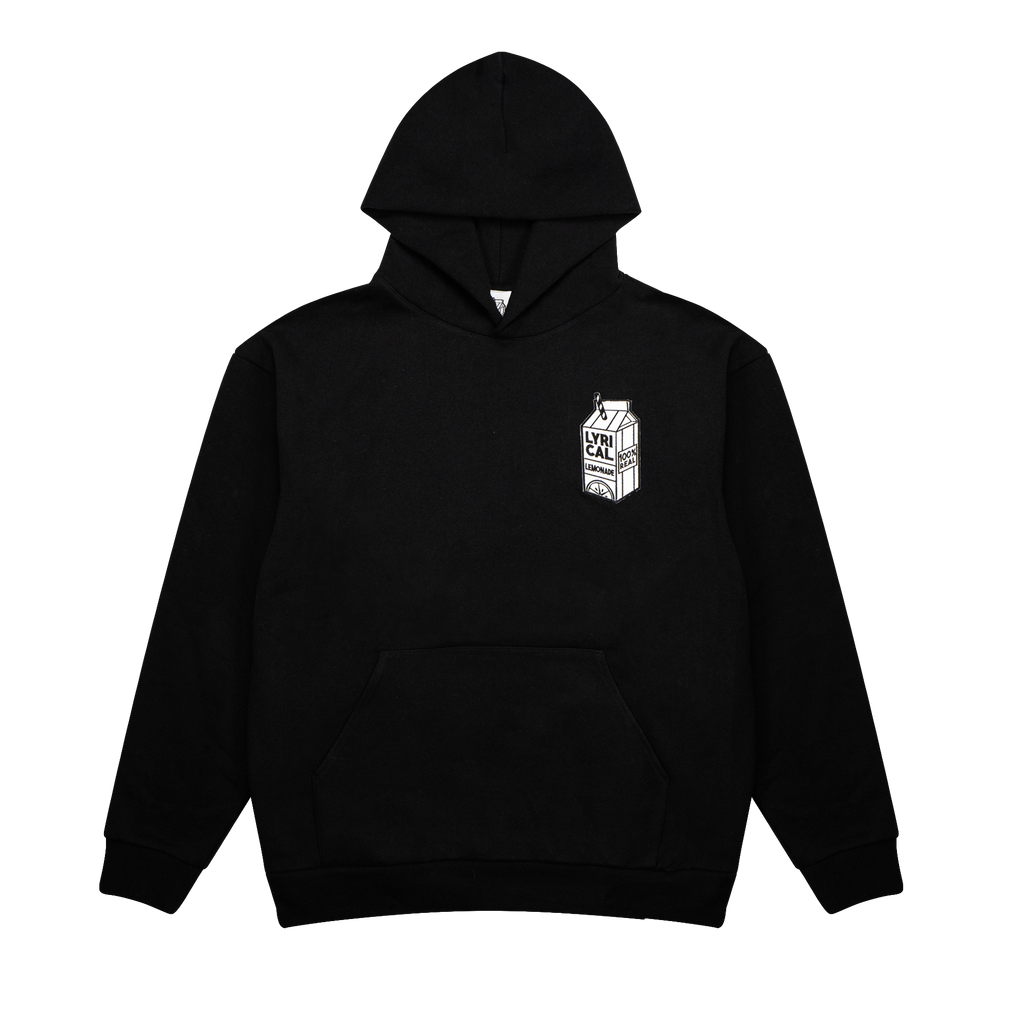 WHITE CARTON HOODIE BLACK